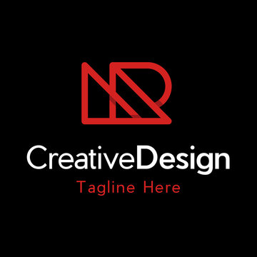 MR RM monogram initials letter logo concept. MR RM line art logo, Initial Letter MR Logo Template Design
