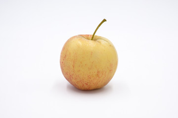 close up red apple isolated on white background