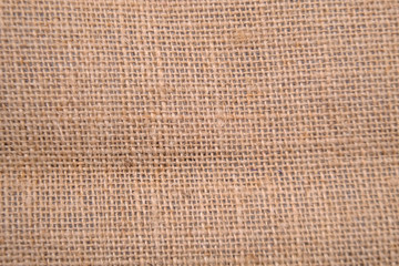 close up brown natural burlap texture background