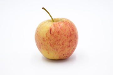 close up red apple isolated on white background