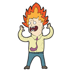 digitally drawn illustration stressed people design. hand drawing style