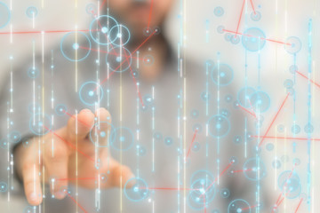 Innovation futuristic digital data binary code background technology