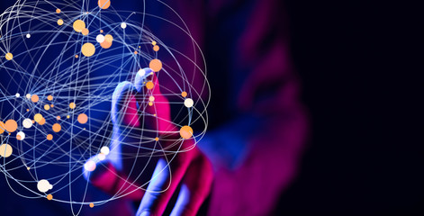 Global network concept. 3D rendering