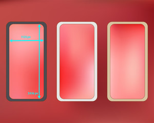 Mesh, coral colored phone backgrounds kit.
