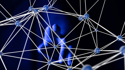 Global network concept. 3D rendering