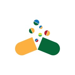 capsule logo template vector icon design