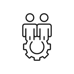 management - minimal line web icon. simple vector illustration. concept for infographic, website or app.