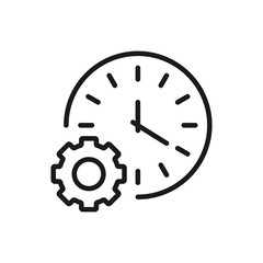 time management - minimal line web icon. simple vector illustration. concept for infographic, website or app.