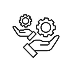 management - minimal line web icon. simple vector illustration. concept for infographic, website or app.