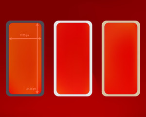 Mesh, red colored phone backgrounds kit.