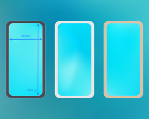 Mesh, cyan colored phone backgrounds kit.