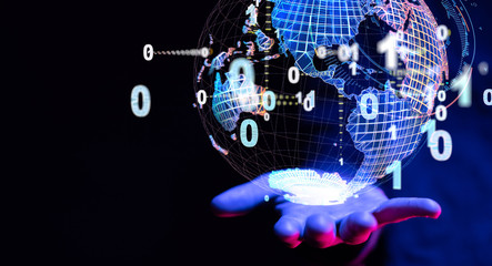 Global network and data exchanges over the world