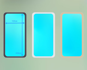 Mesh, cyan colored phone backgrounds kit.