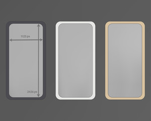 Mesh, gray colored phone backgrounds kit.