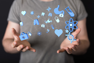 Health Insurance Concept - digital interface