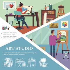 Flat Art Studio Template