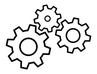 Gears icon settings , for mobile applications web sites etc. Vector illustration