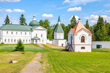 Fototapeta na wymiar Valdai Iversky Bogoroditsky Holy Lake Monastery