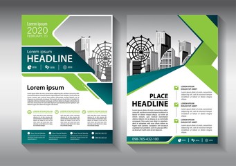 Business abstract vector template. Brochure design, cover modern layout, annual report, poster, flyer in A4 with colorful triangles, geometric shapes for tech, science, market with light background