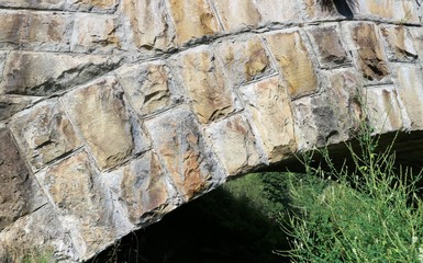 Viaduct Bridge Arch and Green Grass