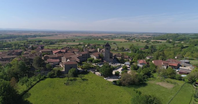 P&eacute;rouges lateral traveling, Ain, labelled Les Plus Beaux Villages de France