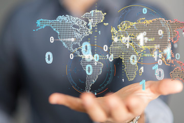 Global network and data exchanges over the world