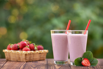 milkshake in glasses