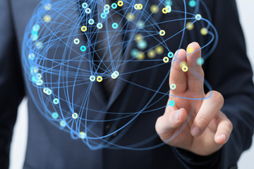 Digital Network and data concept