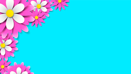 flowers with realistic shadow to banner or promotions