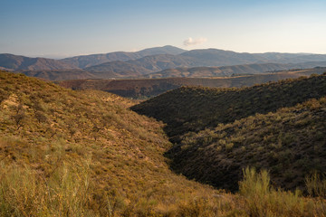 summer landscape in La Alpujarra (Spain)