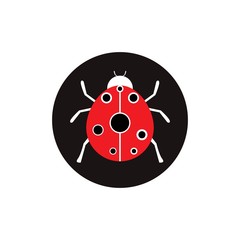 Ladybug logo template vector icon design