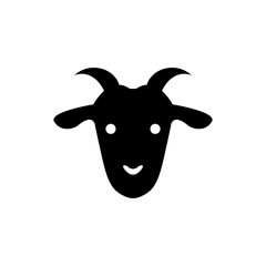 Vector image of an goat head on white background