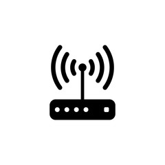 simple router icon flat style