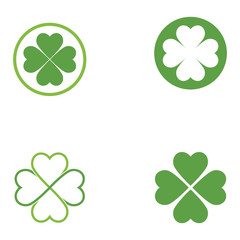 Fototapeta premium Leaf clover sign icon.saint patrick symbol.design
