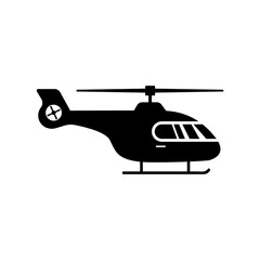 Fototapeta na wymiar Helicopter icon trendy design template. Flat vector illustration in black on white background. EPS 10