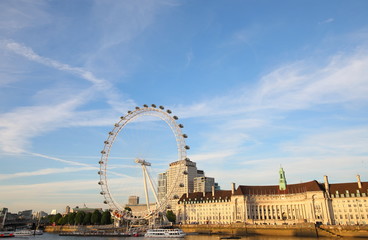 Fototapeta na wymiar Thames river cityscape London England
