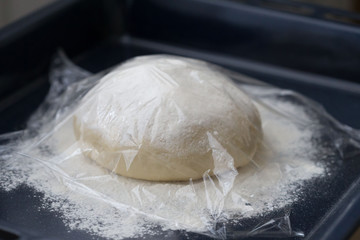 Food, dough for bread and pizza