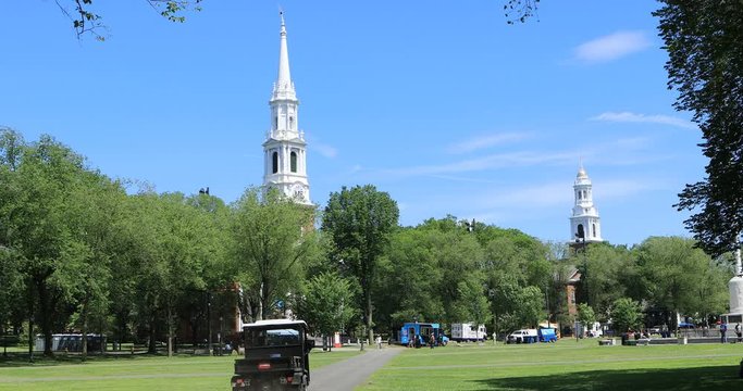 View of downtown New Haven, Connecticut 4K