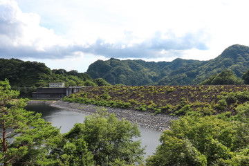 Fototapeta na wymiar 荒川ダム（山梨県甲府市）,arakawa dam,kofu city,yamanashi pref,japan