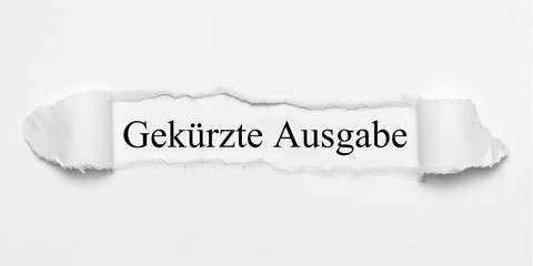 Obraz premium Gekürzte Ausgabe