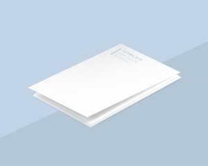 Stack of white paper 3d realistic document vector mock up
