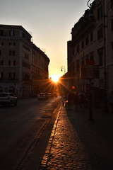 Fototapeta na wymiar Sunset in rome Italy