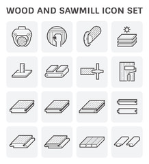 Wood sawmill icon