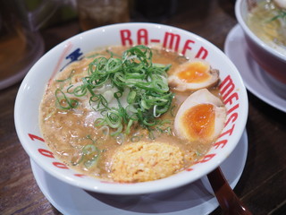 Bowl with ramen soup