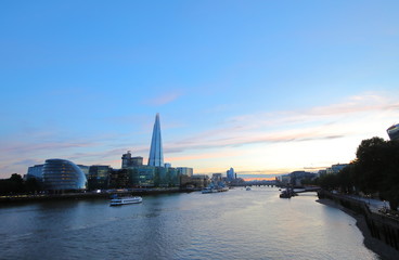 Fototapeta na wymiar London downtown and River Thames cityscape London England