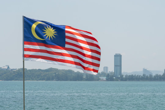 waving flag of malaysia