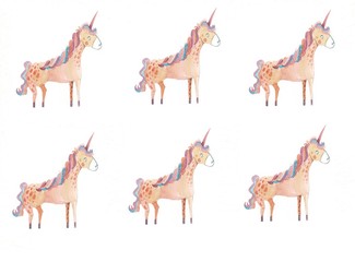 Cute seamless pattern with fairy unicorns. Childish texture for fabric, textile. Scandinavian style.