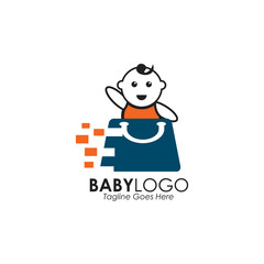 Baby logo icon design inspiration vector template