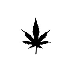 Hemp leaf symbol icon vector icon