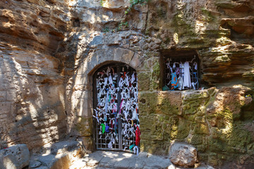 One of the unusual shrines of the Christian world - the Catacombs of St. Solomonis, Paphos, Cyprus.